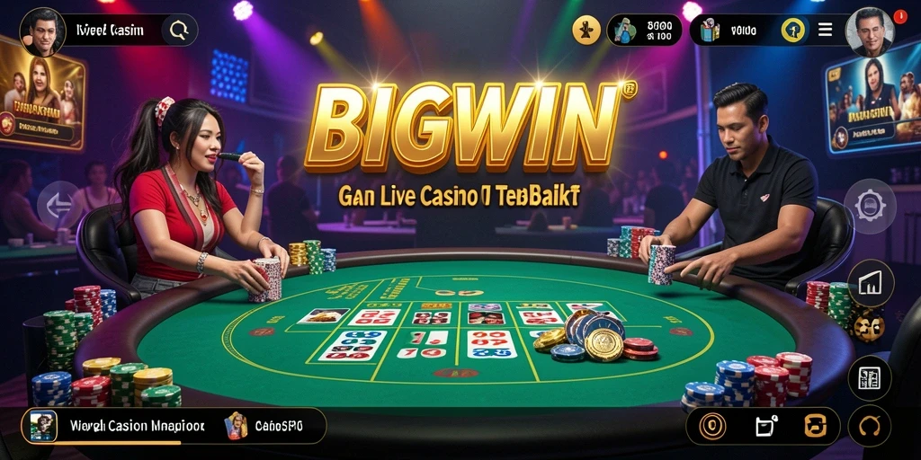 Tampilan gameplay Live Casino yang mendebarkan dan interaktif.