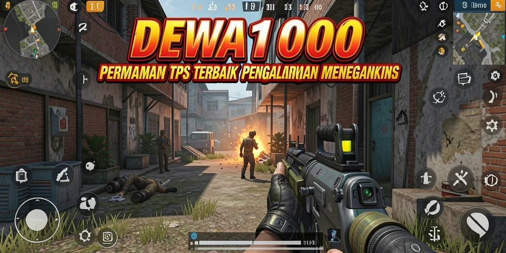 Tangkapan layar menampilkan aksi gameplay intens dari DEWA1000.