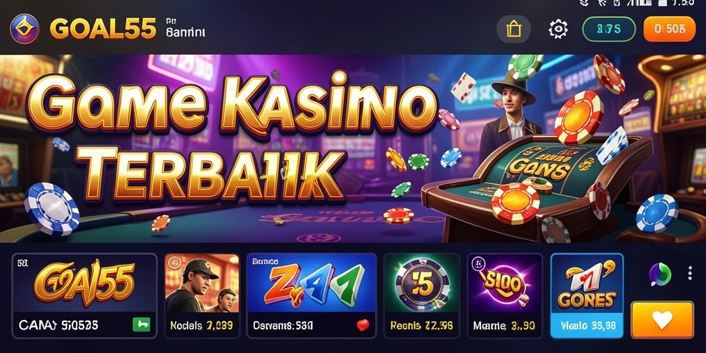 Screenshot utama GOAL55 menampilkan gameplay Kasino yang menarik.