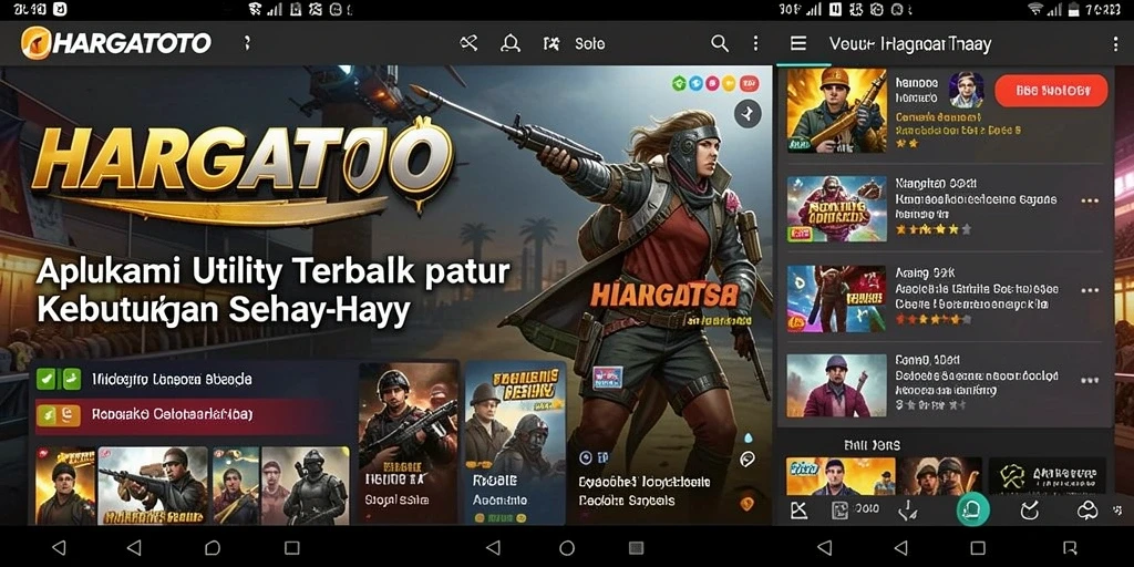 Tampilan antarmuka pengguna HARGATOTO yang intuitif dan mudah digunakan.