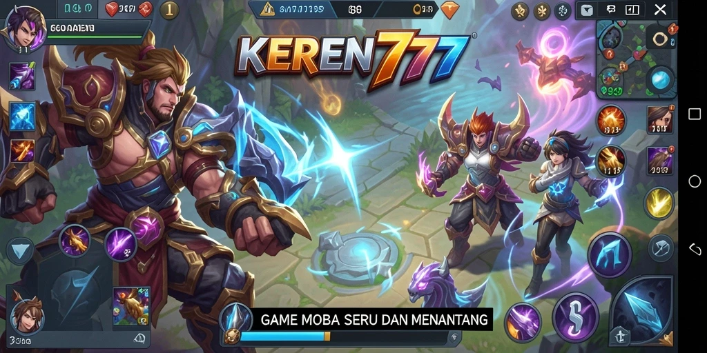 Tangkapan layar gameplay MOBA KEREN777 yang menampilkan aksi seru.
