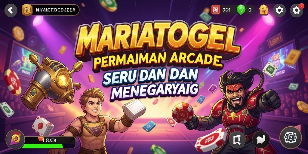 Tampilan utama MARIATOGEL dengan aksi gameplay seru.