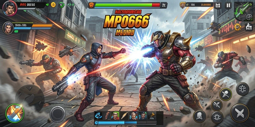 Tampilan utama gameplay MPO666 yang mendebarkan dan penuh aksi.