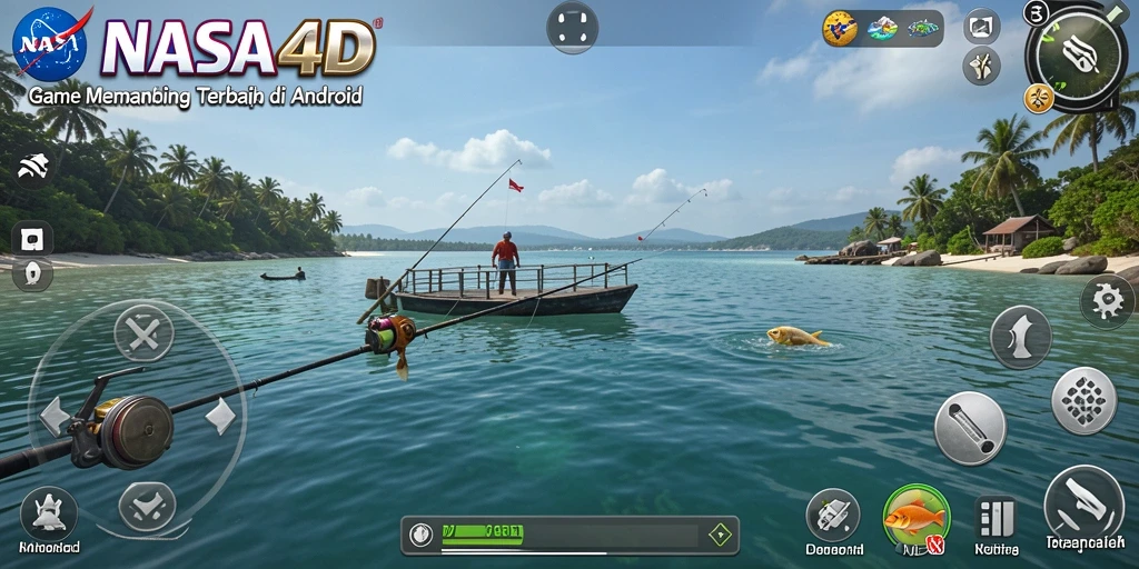 Tampilan gameplay memancing yang menakjubkan di NASA4D.