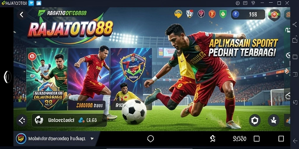 Tampilan gameplay RAJATOTO88 dengan aksi olahraga yang seru.