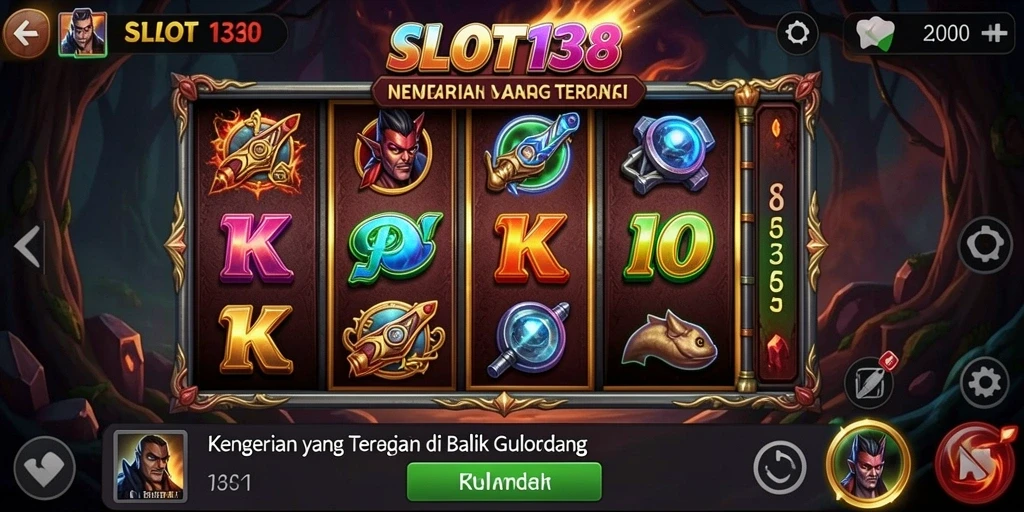 Tangkapan layar menunjukkan suasana mencekam dari gameplay SLOT138.